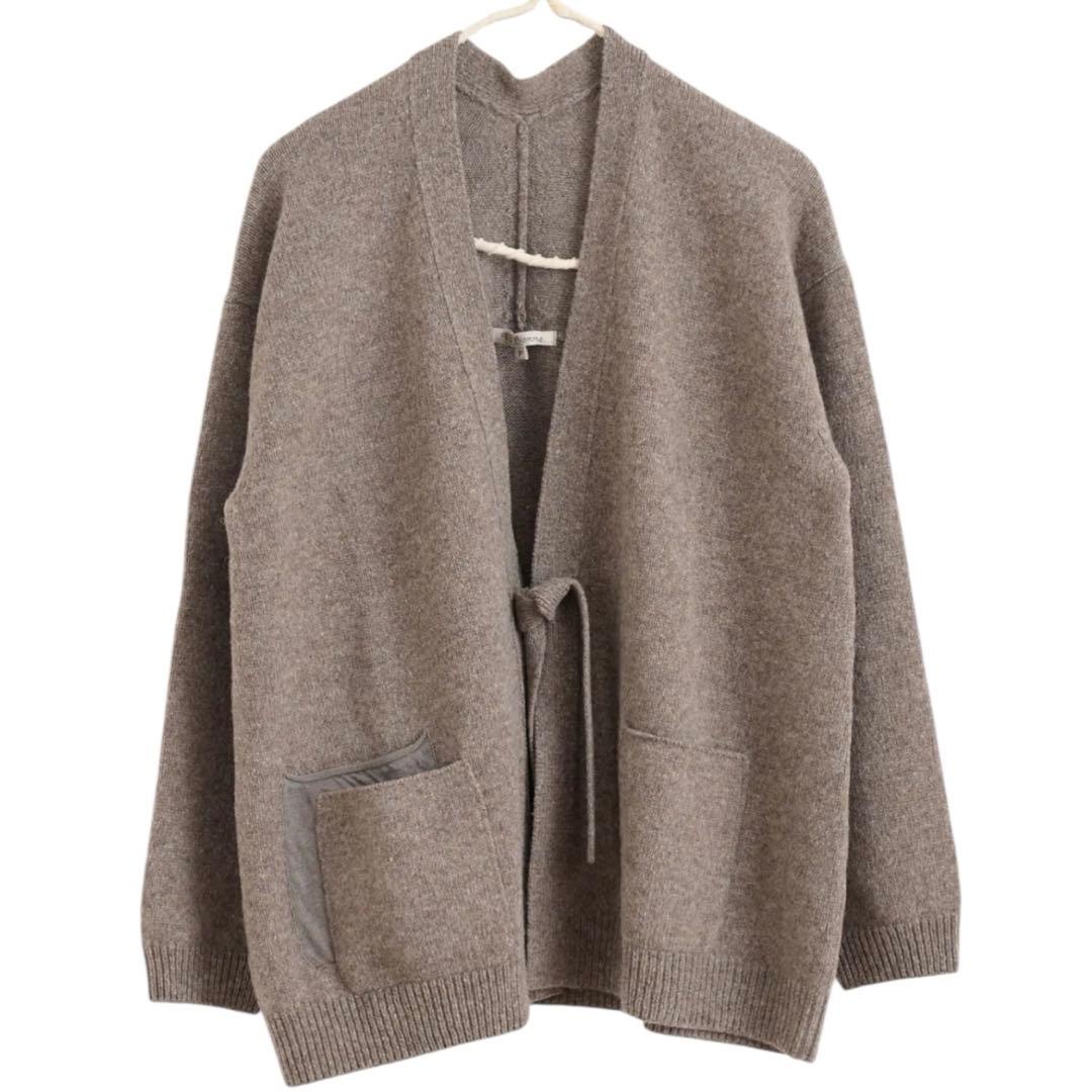 未使用級】ヴラスブラム ポケット付カーディガン コルトレイクリネン