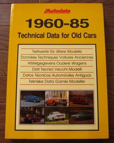 洋書 1960-85 Technical Data for Old Cars 洋書 1960-85 Technical Data for Old Cars 洋書 1960-85 Technical