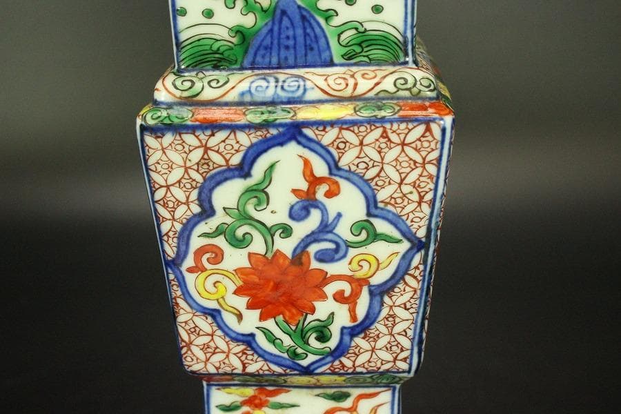 茶道具 唐物 赤絵 龍紋 尊瓶 高31.7cm 中国美術(A925) - メルカリ