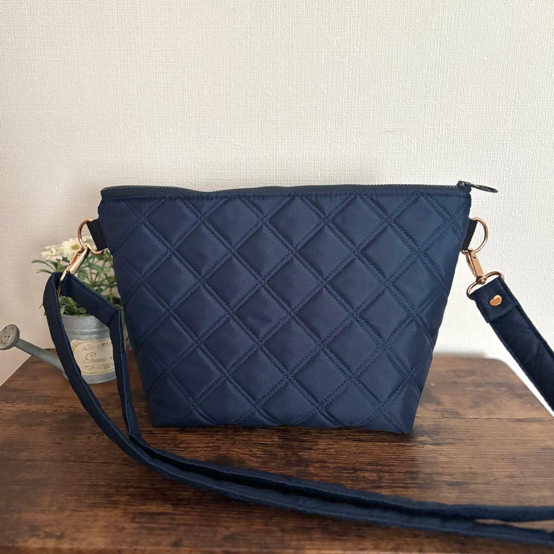 ゆうママ様専用】30cmファスナーショルダーバッグ ナイロンオックスキルト