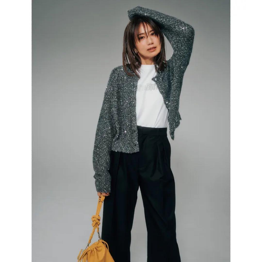 美品！Curensologyカレンソロジー スパングルショートカーディガン高山