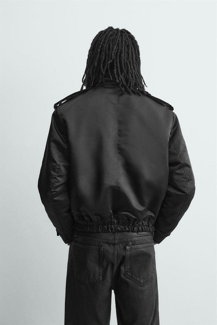 大きいサイズ ZARA テクニカル キルティング ボンバージャケット MA-1