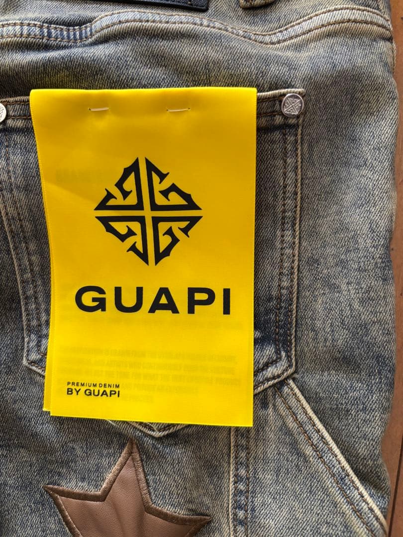 GUAPI スターパッチ 30インチ フレアデニムパンツ US drip - メルカリ