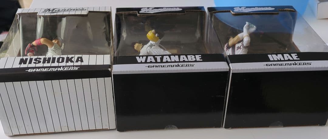 もなか商品　GAME MAKERSフィギュア　千葉ロッテ3体　未使用未開封