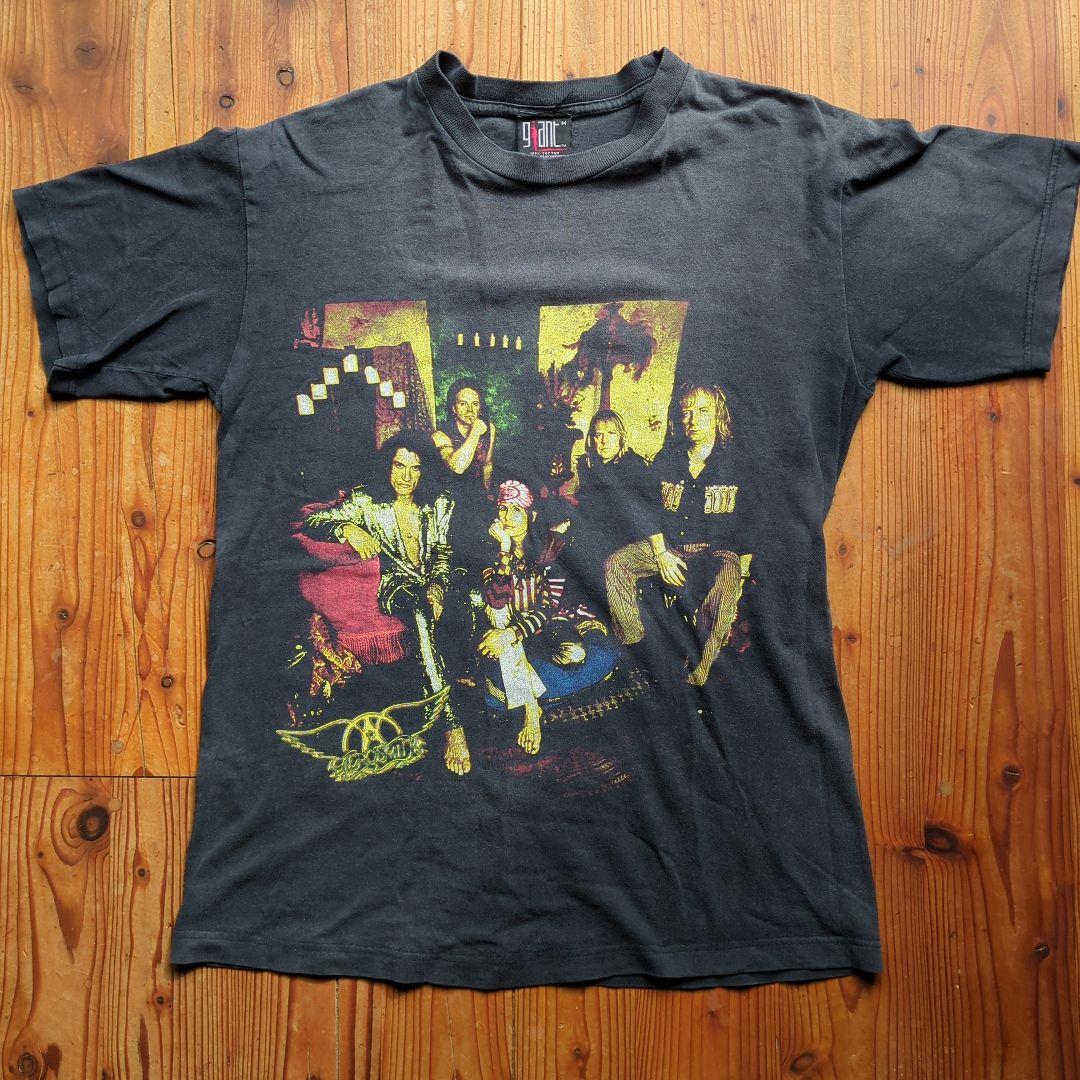 Aerosmith 90's USA UNKNOWN Tシャツ Mサイズ 90's GIANT AEROSMITH T-Shirts Made In USA BLACK/XL 90年代 エアロ