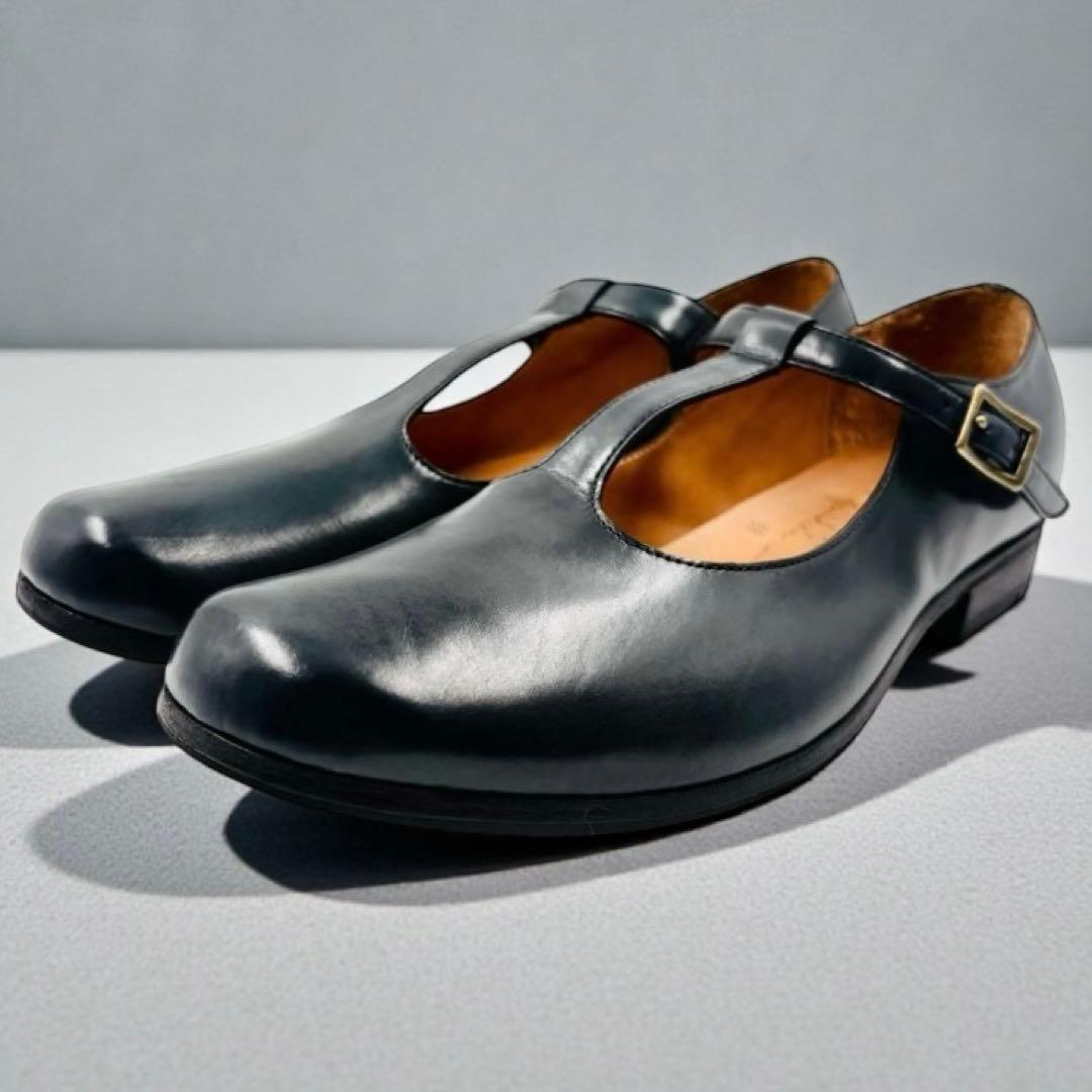 【極美品】 R.U. ベス T字ストラップシューズ 38 カーフレザー ネイビー 65929_MAIN_202209_L.jpg