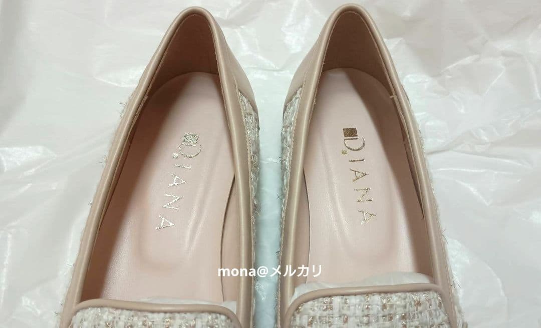 【新品】期間限定出品　ダイアナ　ツイードローファー 23.5cm