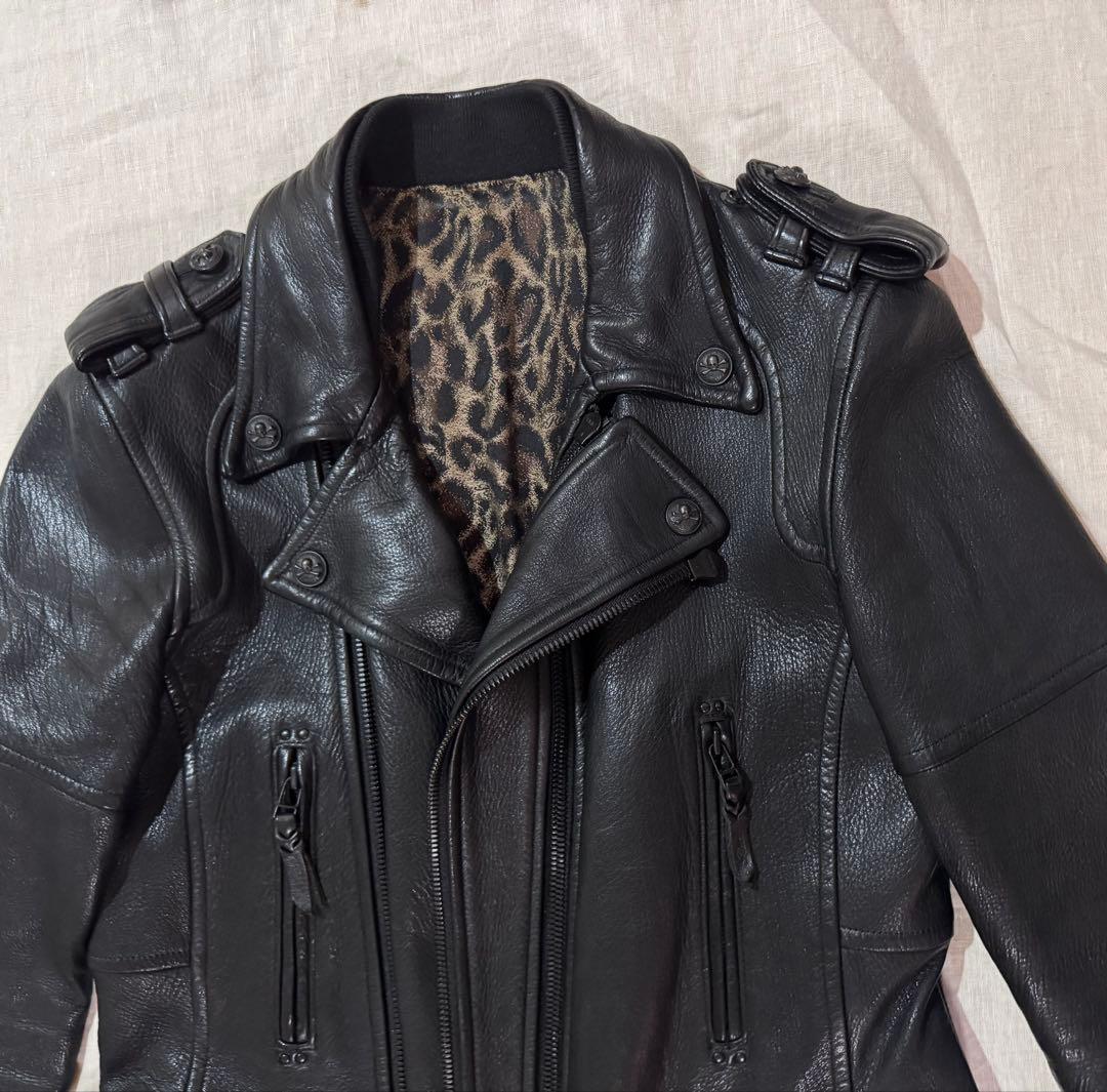 Roenロエンレオパードディアスキンダブルライダース46定価283.500円