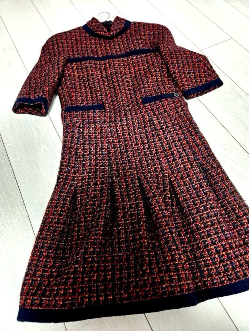 CHANEL シャネル ツイードワンピース ワンピース 美品 - メルカリ