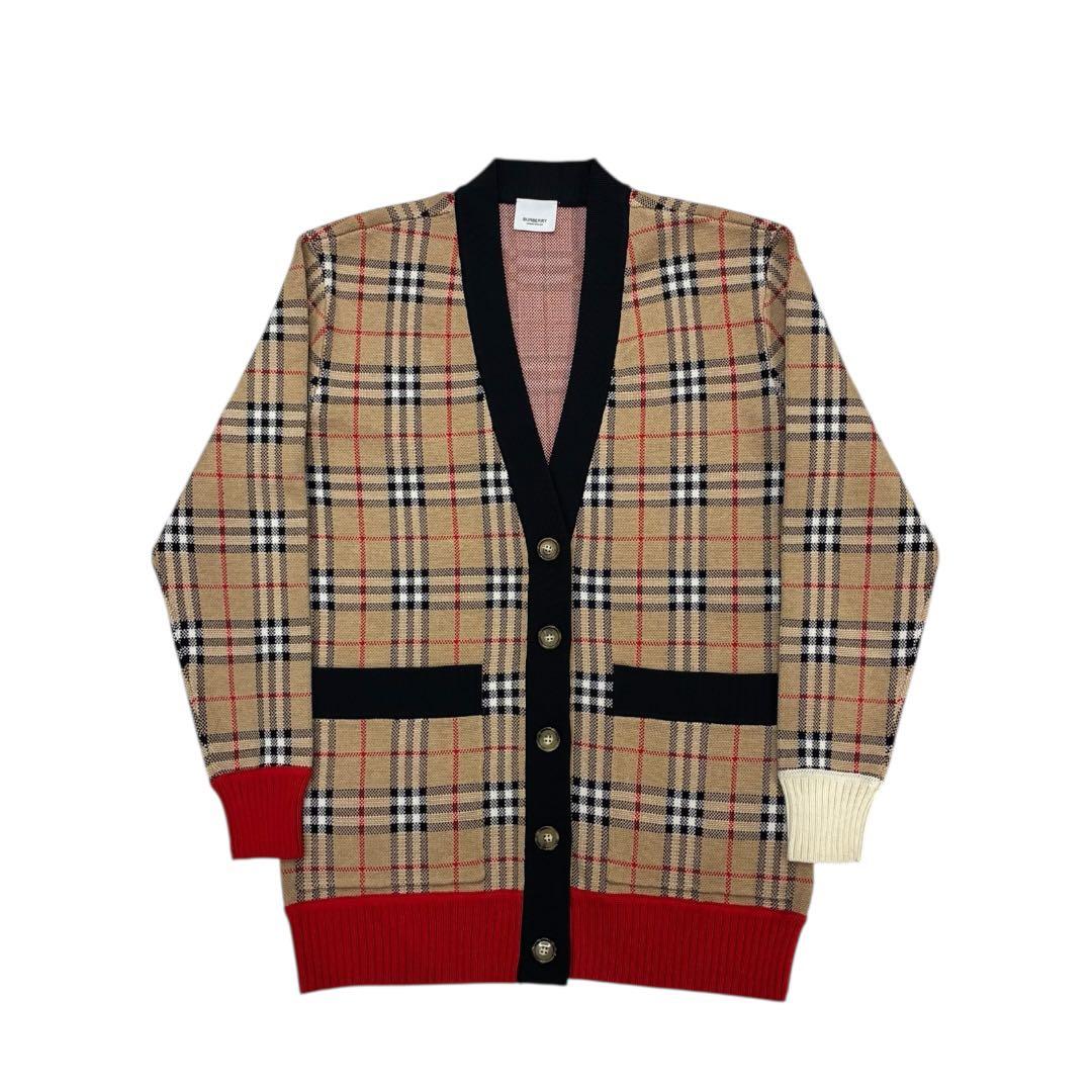 バーバリー BURBERRY カーディガン ノバチェック レディース 新品の