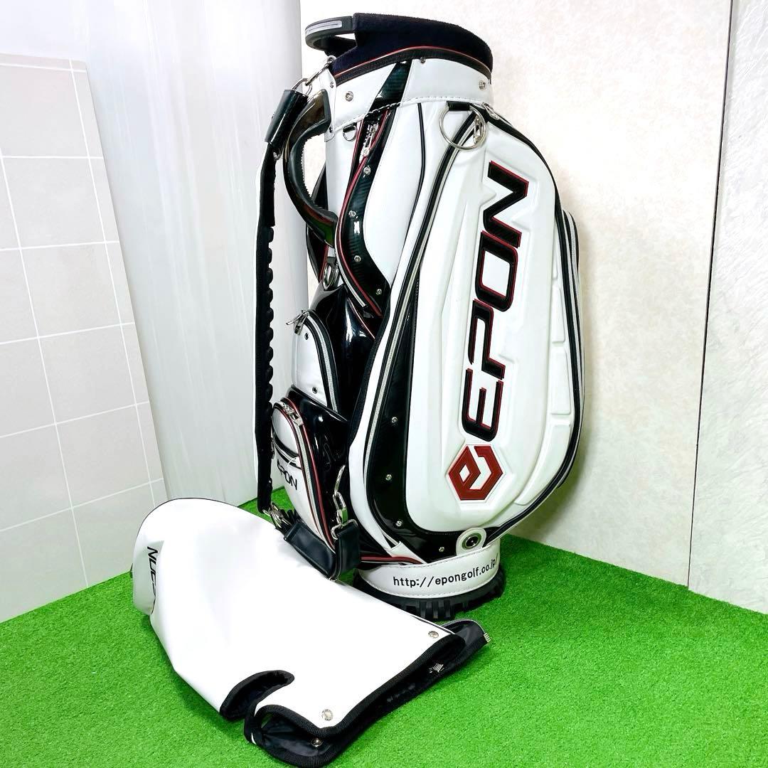 200セット限定！高級3点式 エポン 限定ツアーモデル キャディバッグ