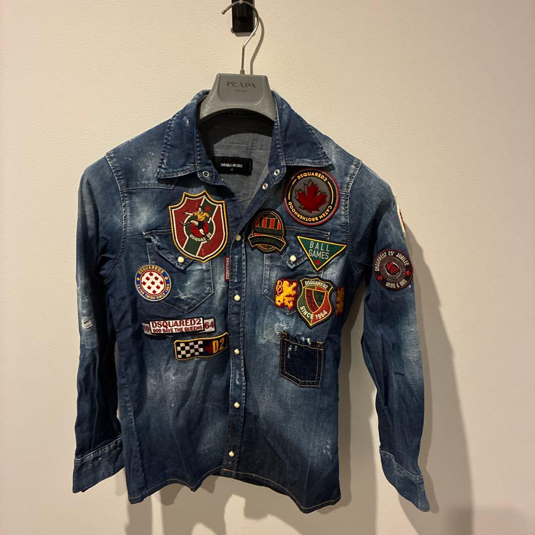 DSQUARED2 デニムシャツ ジャケット S 42 DSQUARED2 - 専用！ディースクエアード スタッズシャツ 42の通販 by