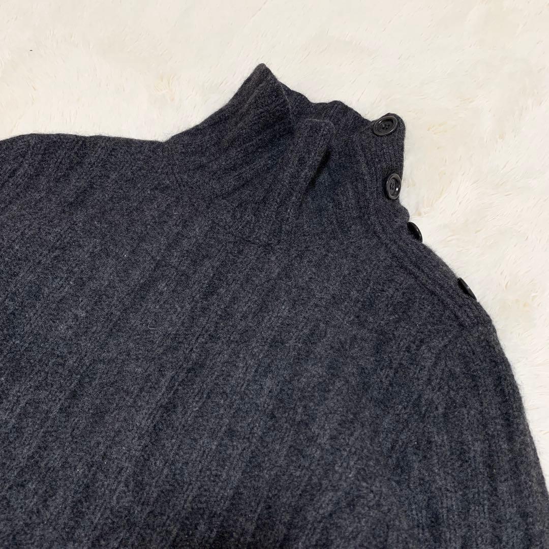 ロエベ LOEWE タートルネックニット カシミヤ セーター グレー 48