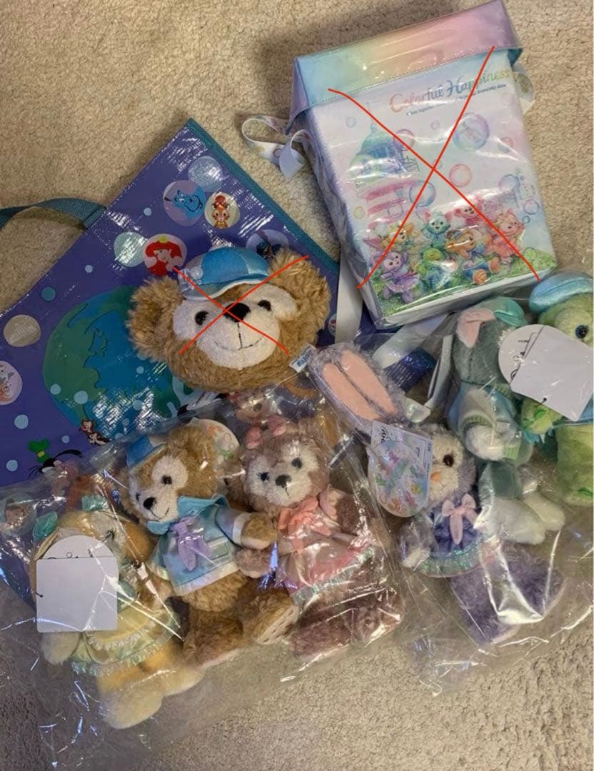 ダッフィー 20周年 カラフルハピネス ポージープラッシー バケパ　6体セット ダッフィー 20周年 カラフルハピネス ポージープラッシー バケパ 限定