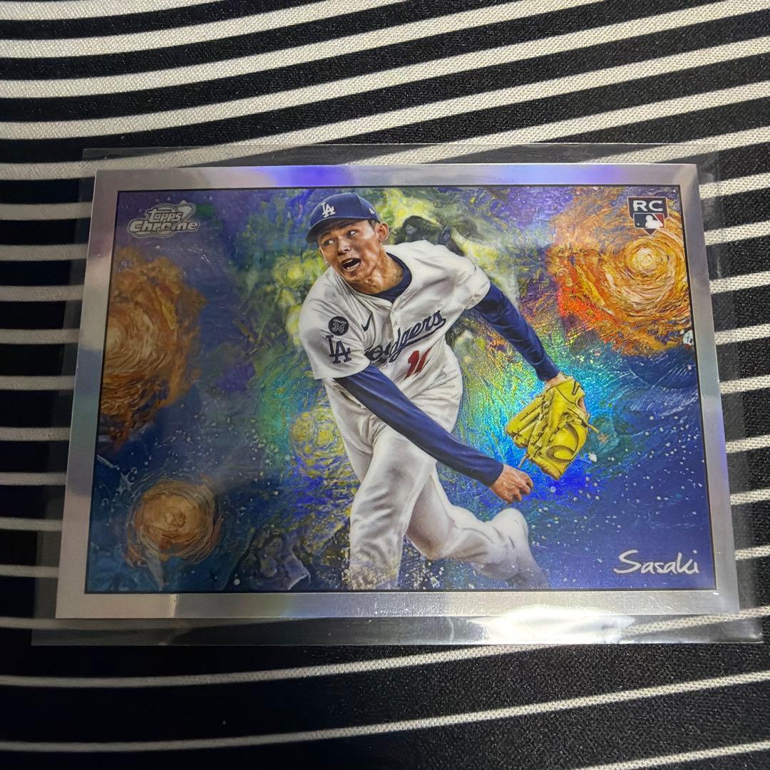 Topps Chrome cosmic 佐々木朗希 RC ドジャース - メルカリ
