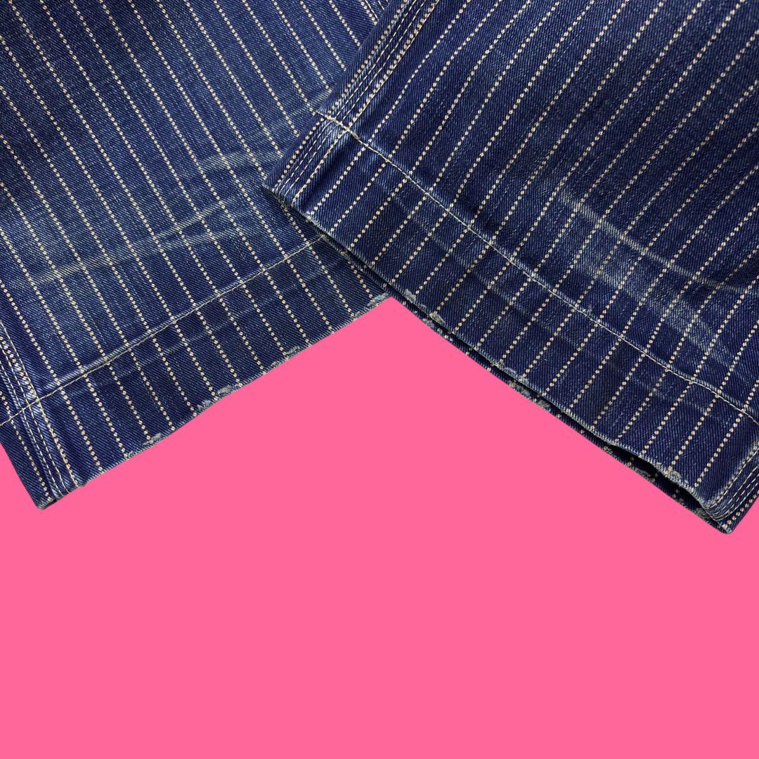 RRL ウォバッシュストライプ デニムペインターパンツ バックルバック