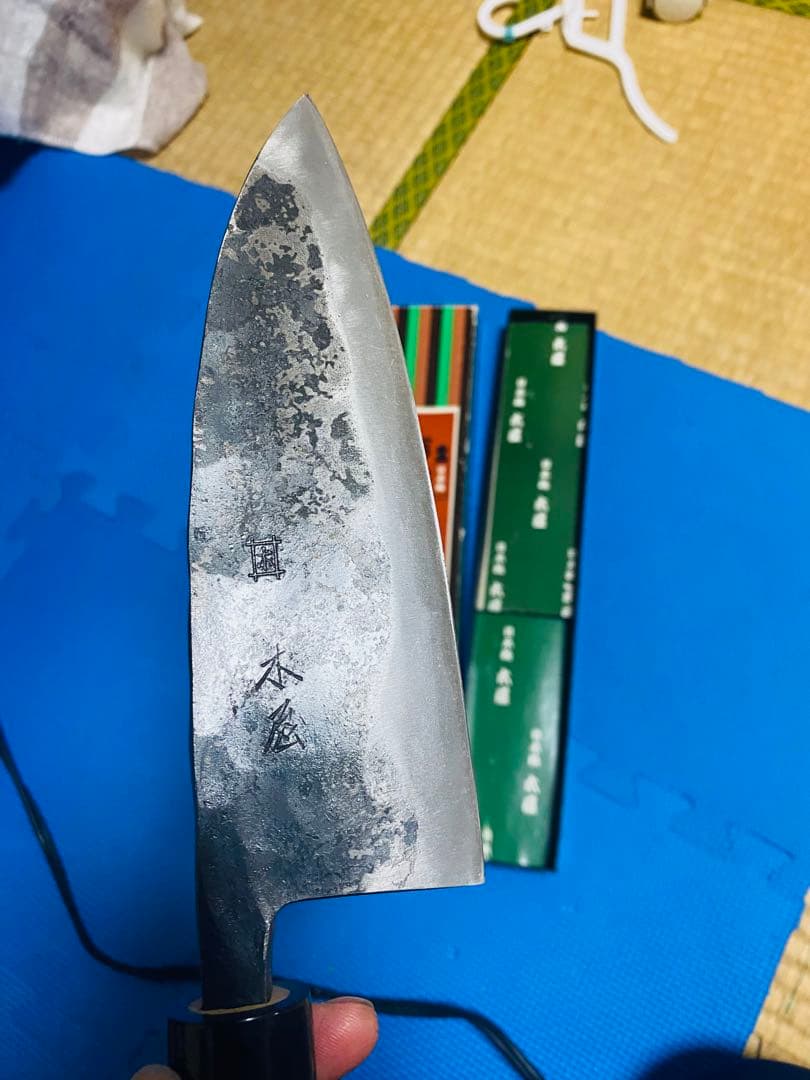 木屋出刃　青い紙　本水牛角 木屋出刃 青い紙 本水牛角 木屋出刃 青い紙 本水牛角 - メルカリ