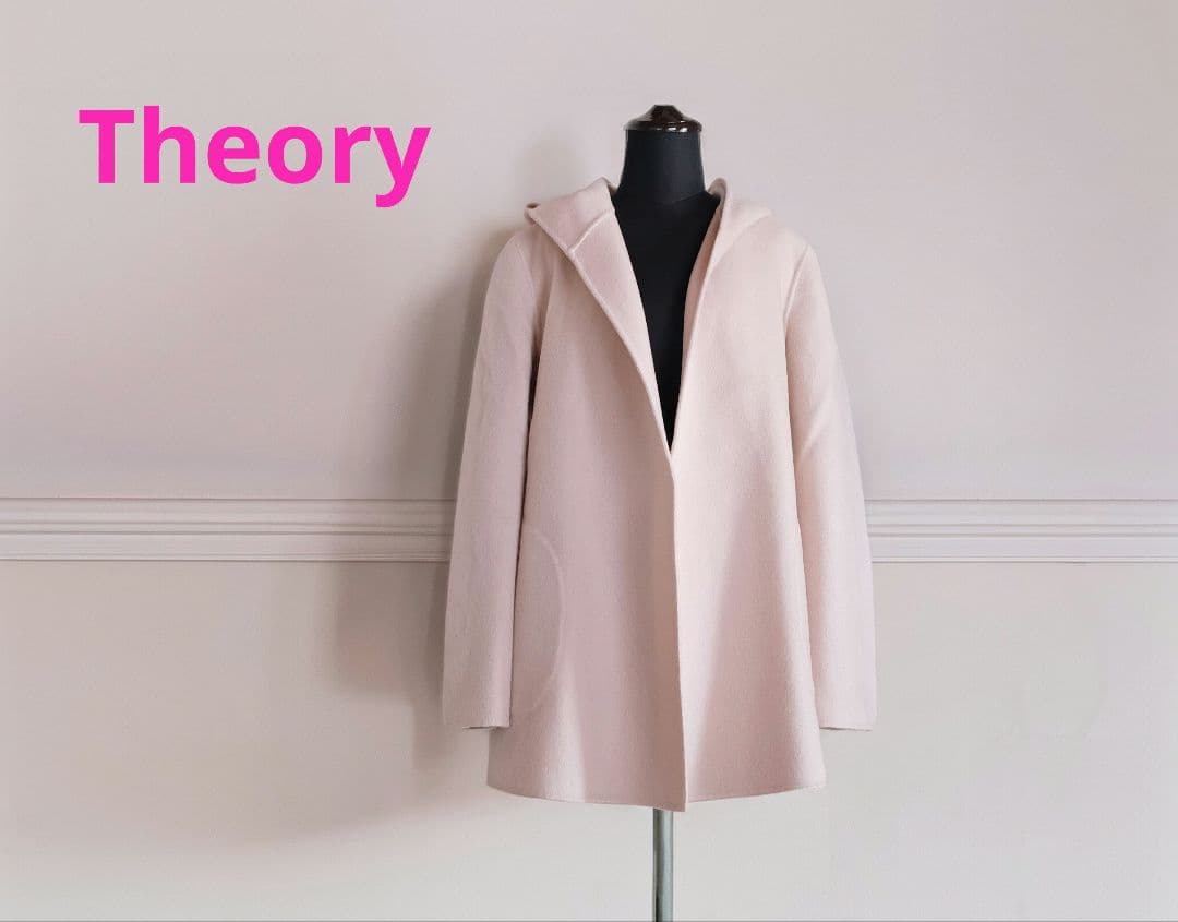セオリー　ウール＆カシミヤリバーシブル　フーディーリバーコート　優しいピンク SHIPS ウール カシミヤ リバーシブル フーディー リバーコート - メルカリ