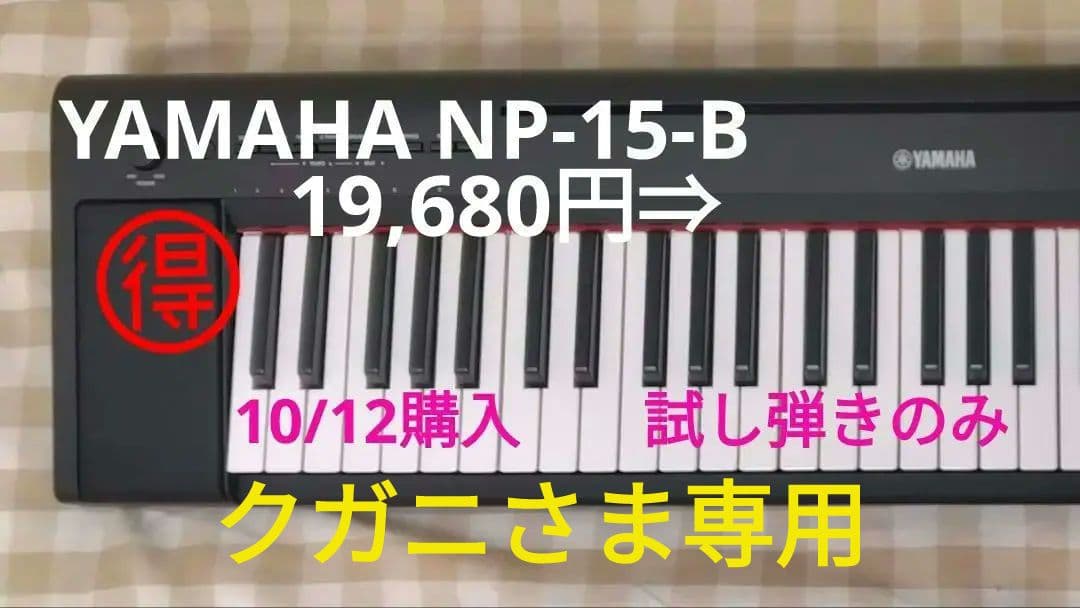 YAMAHA NP-15-B キーボード 電子キーボード ブラック NP-15B [61鍵盤] YAMAHA｜ヤマハ 通販