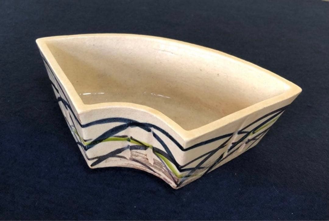 《R》懐石 扇面 向付5客 陶山造 小鉢 共箱　260109き2