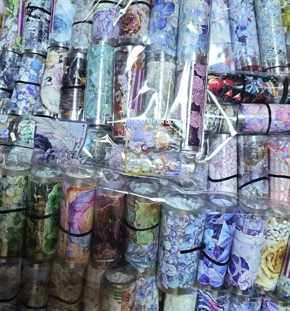 海外マステ　ワンループ100種まとめ売り おすそ分け☆海外マステ PETテープ 切り売り 野葵 漫步英伦 1ループ