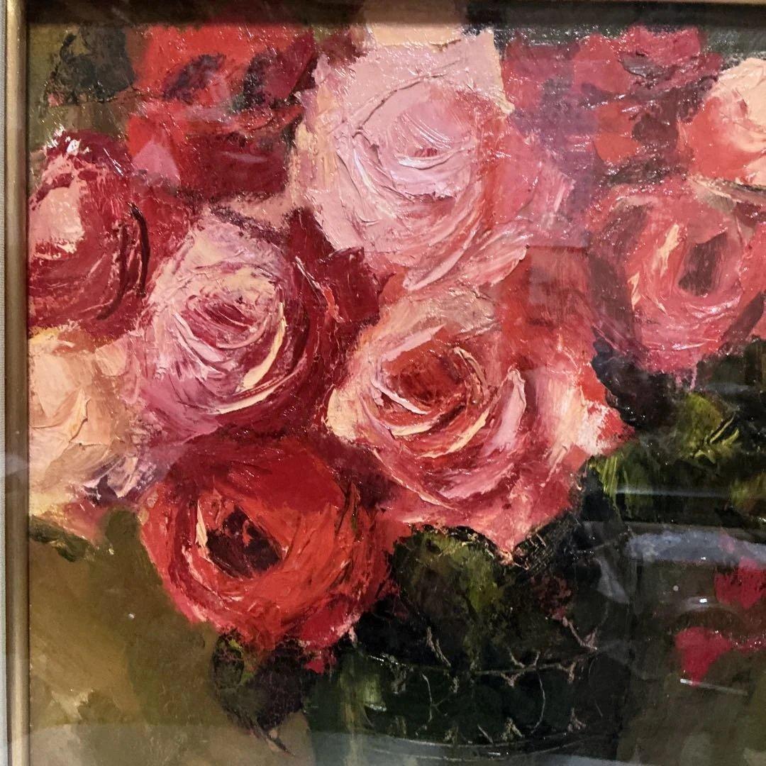 ねむさん専用　【真作】　（WISH） 小林慎太郎　『薔薇』　F６号　一期会会員