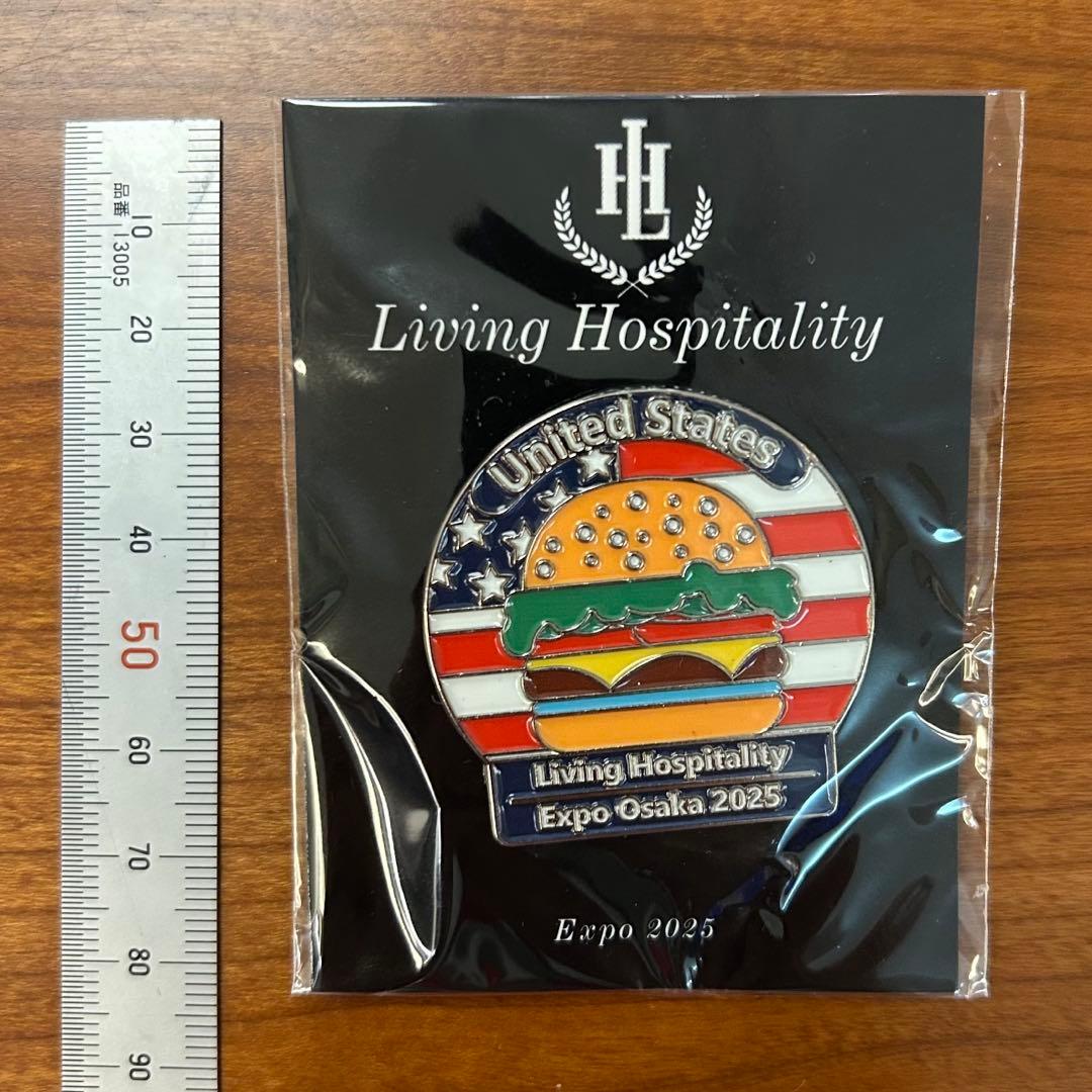 アメリカ館 ハンバーガー ピンバッジ - メルカリ