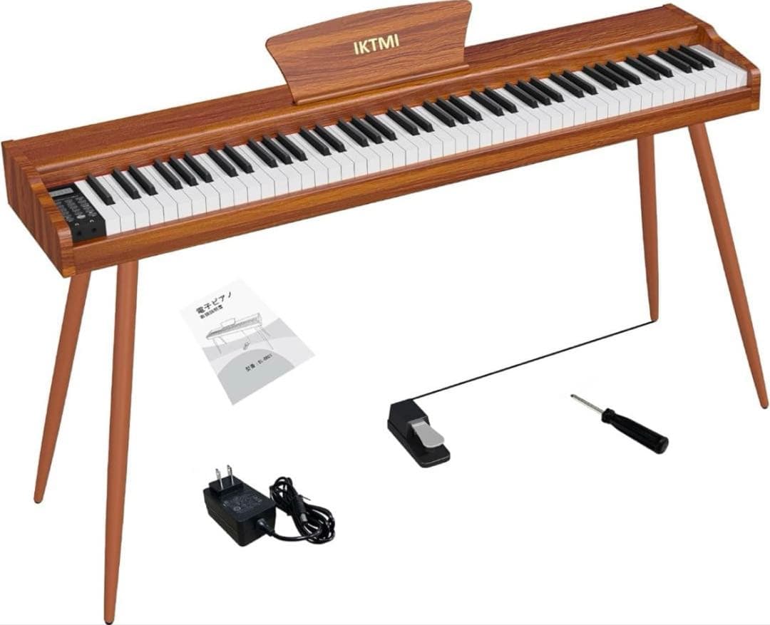 電子ピアノ 88鍵盤 木製 ピアノ 88鍵 Piano ペダル付き Amazon.co.jp: IKTMI 電子ピアノ 88鍵盤 木製 88鍵 電子ピアノスタンド