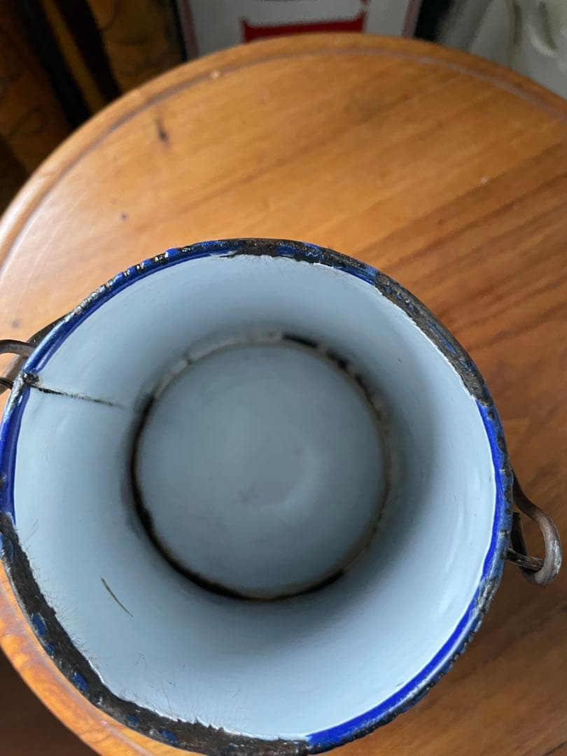 青ぶー様専用です アンティーク ホーロー ミルク ポット キャリー 缶