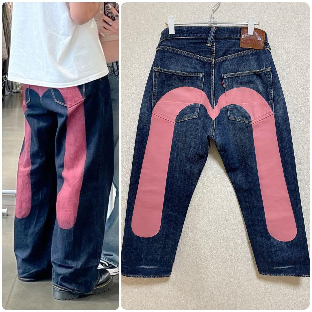 EVISU No.2 Lot.2001 W32×L32 ピンク大黒　ビッグカモメ 楽天市場】エヴィスジーンズ No3 2001 ピンク 大黒カモメマーク