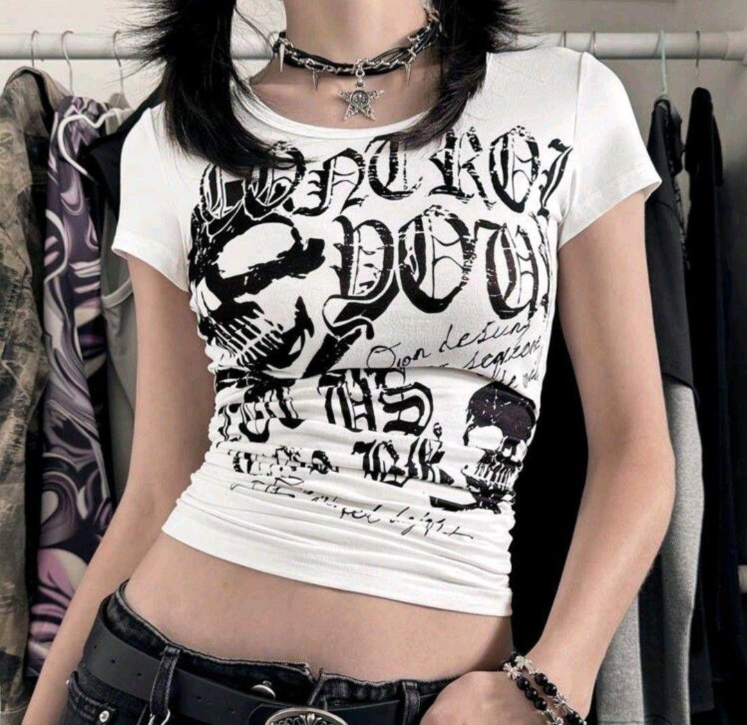 ダークコケット y2k 平成ギャル スカル ピチT パンク ロック グランジ