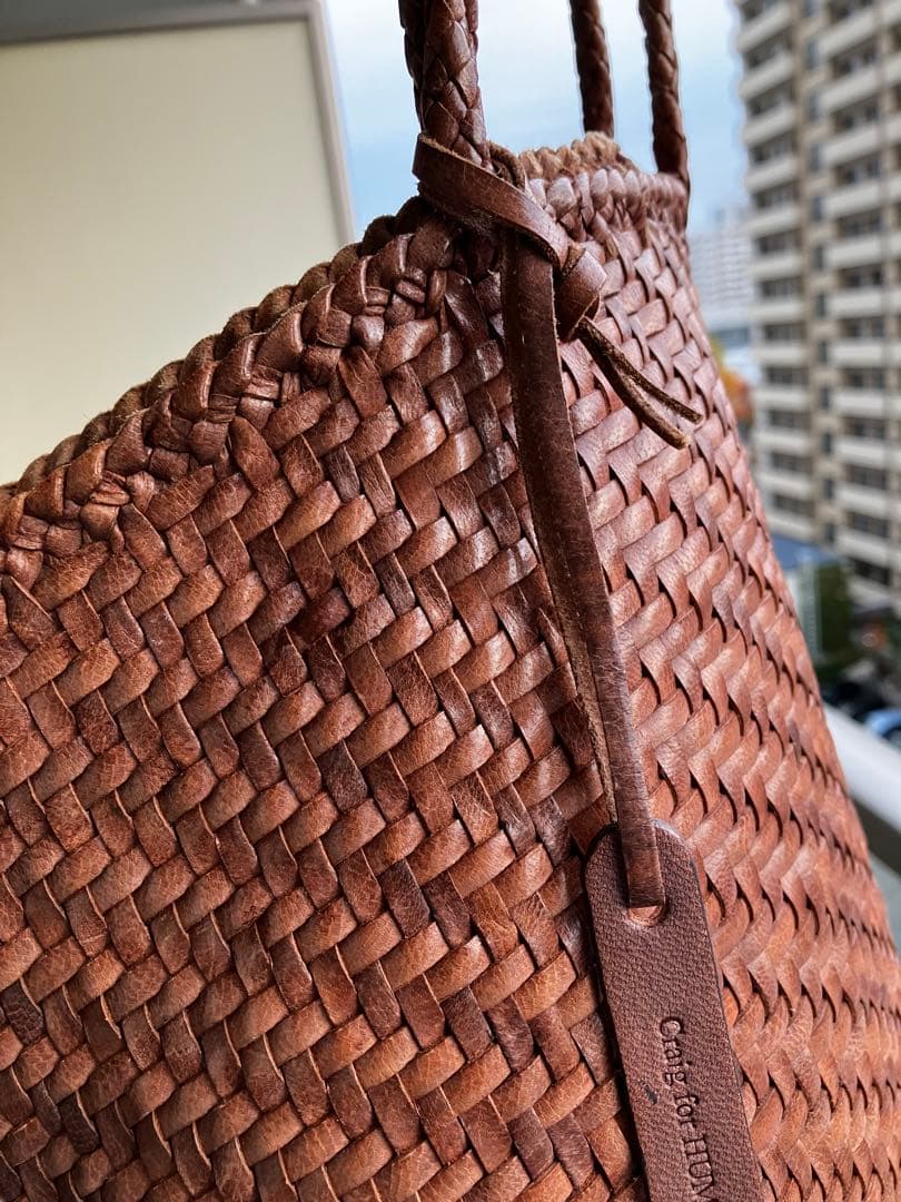 Craig for human womanピンクグレージュかごバッグDRAGON Craig woman