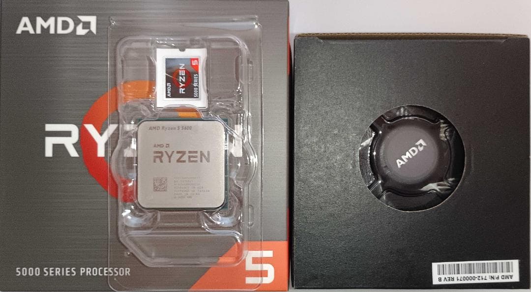 AMD Ryzen 5 5600 CPU 5000シリーズ AMD Ryzen 5 5600 - Ryzen 5 5000 Series Vermeer (Zen 3) 6-Core 3.5