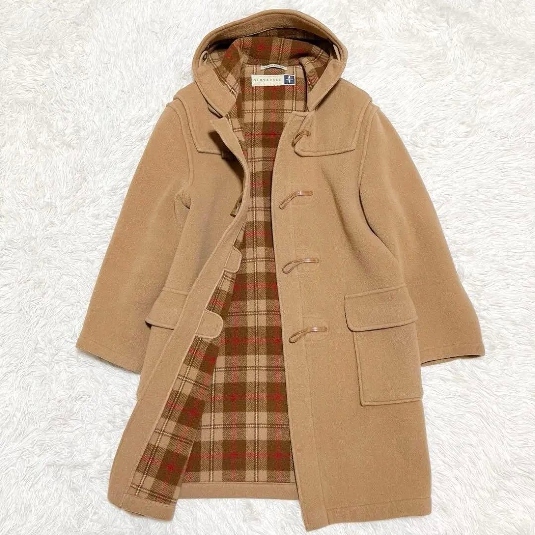 グローバーオール ダッフルコート 英国製 チェック ウール ベージュ US40 Gloverall グローバーオール ダッフルコート MADE IN ENGLAND - バナナ