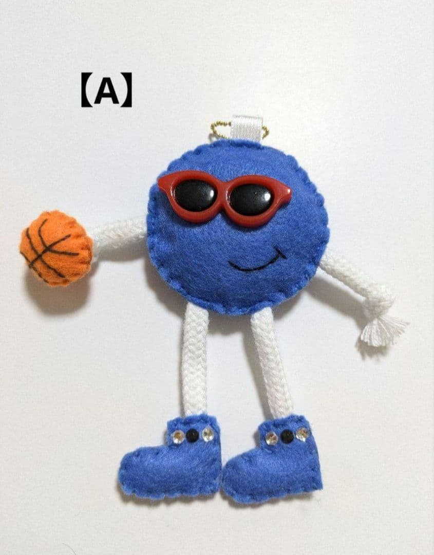 完成品☆ハンドメイド バスケットボール フェルト お守り 部活お守り7