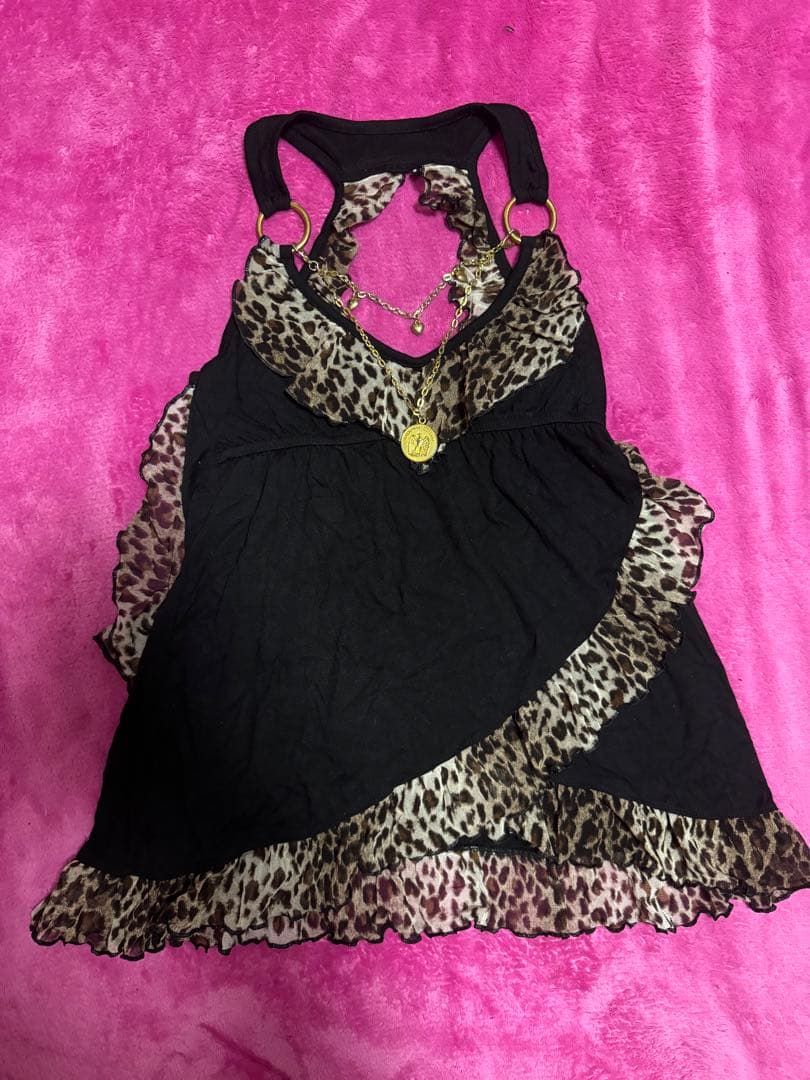 d.i.a. ヒョウ柄 フリルキャミソール ヒョウ柄フリルキャミソール | ファッション通販サイト NUGU