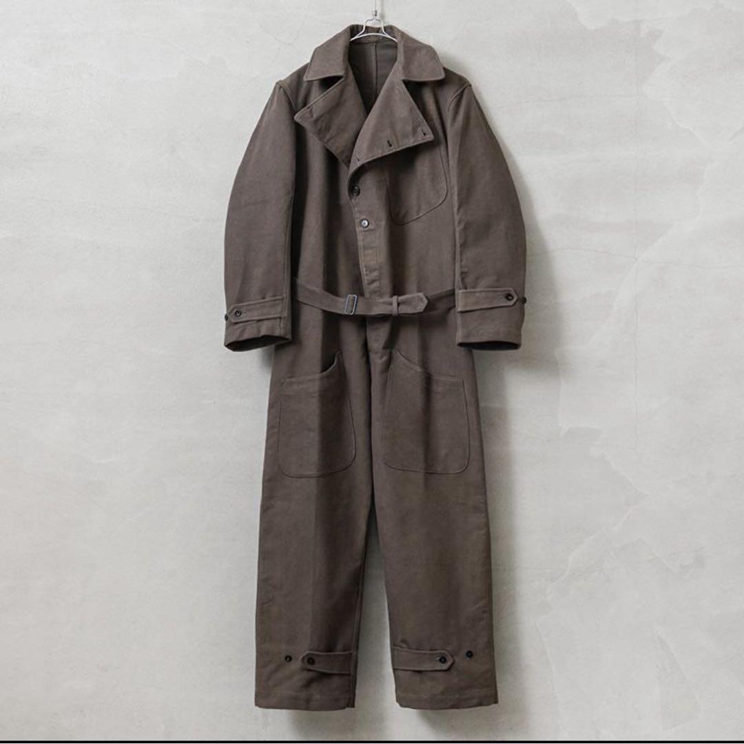 デッドストック イタリア軍 モールスキン カバーオール BROWN MILITARY（ミリタリー） 実物 新品 デッドストック イタリア軍