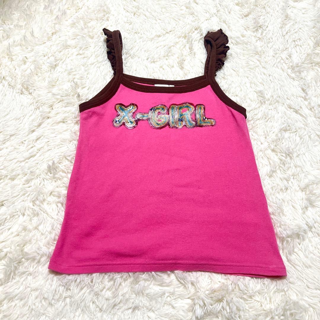 X-GIRL ピンク キャミソール 平成ギャル y2k M - メルカリ