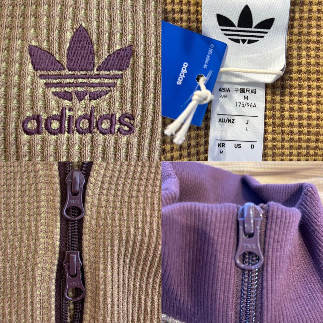 海外限定カラー2XL⭐️adidasワッフルニットトラックトップ ブラウン