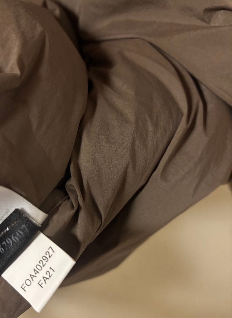 オークリー ダウンジャケットパーカー ブラウン 茶 ダブルジップ