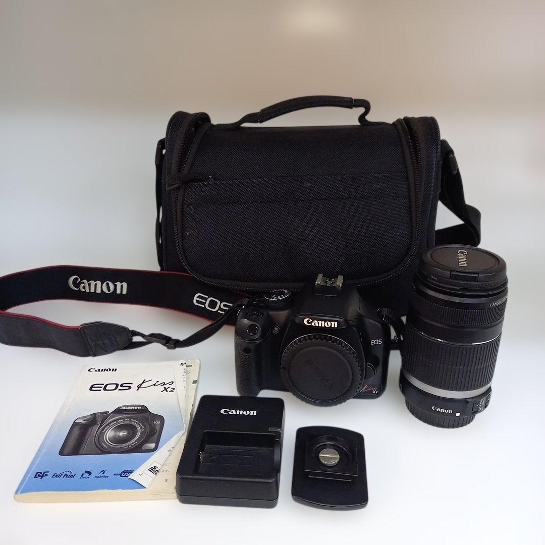 canon EOS Kiss X2　デジタル一眼カメラ　EFS55-250mm EOS Kiss X2 キヤノン デジタル一眼レフカメラ Canon EF-S 18-55mm