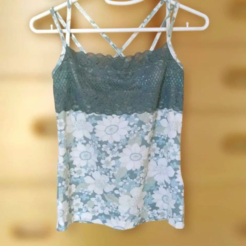 レース キャミソール 花柄 フェアリーコア フェアリーグランジ 平成