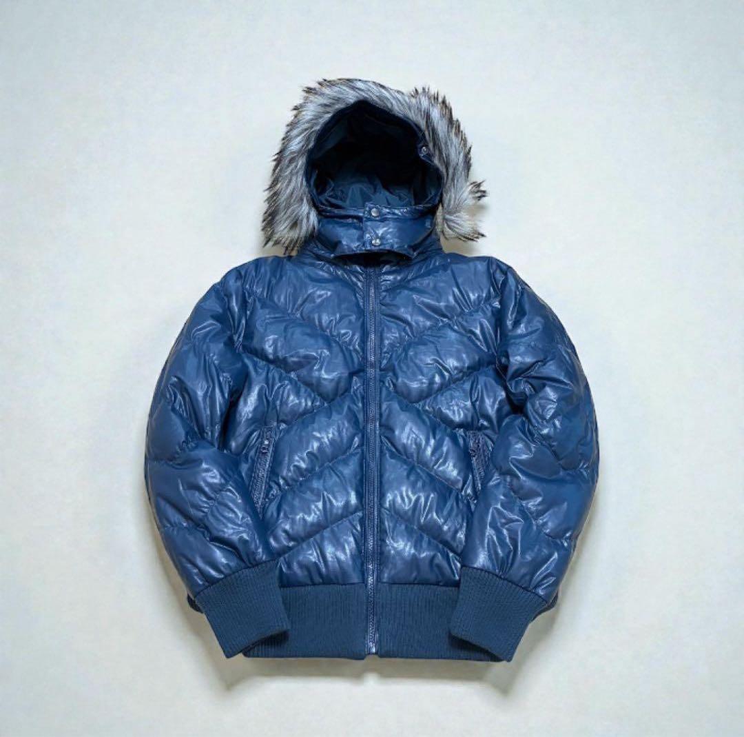 y2k 00s old uniqloファーダウンジャケ ット お兄 平成グランジ - メルカリ