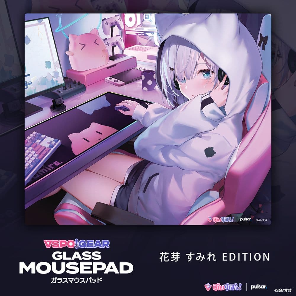 お*ゆ様 ぶいすぽっ! 　花芽すみれエディション ガラスマウスパッド VSPO! GEAR ガラスマウスパッド
