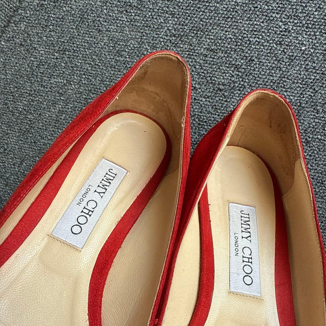Jimmy Choo レッド フラットシューズ 40