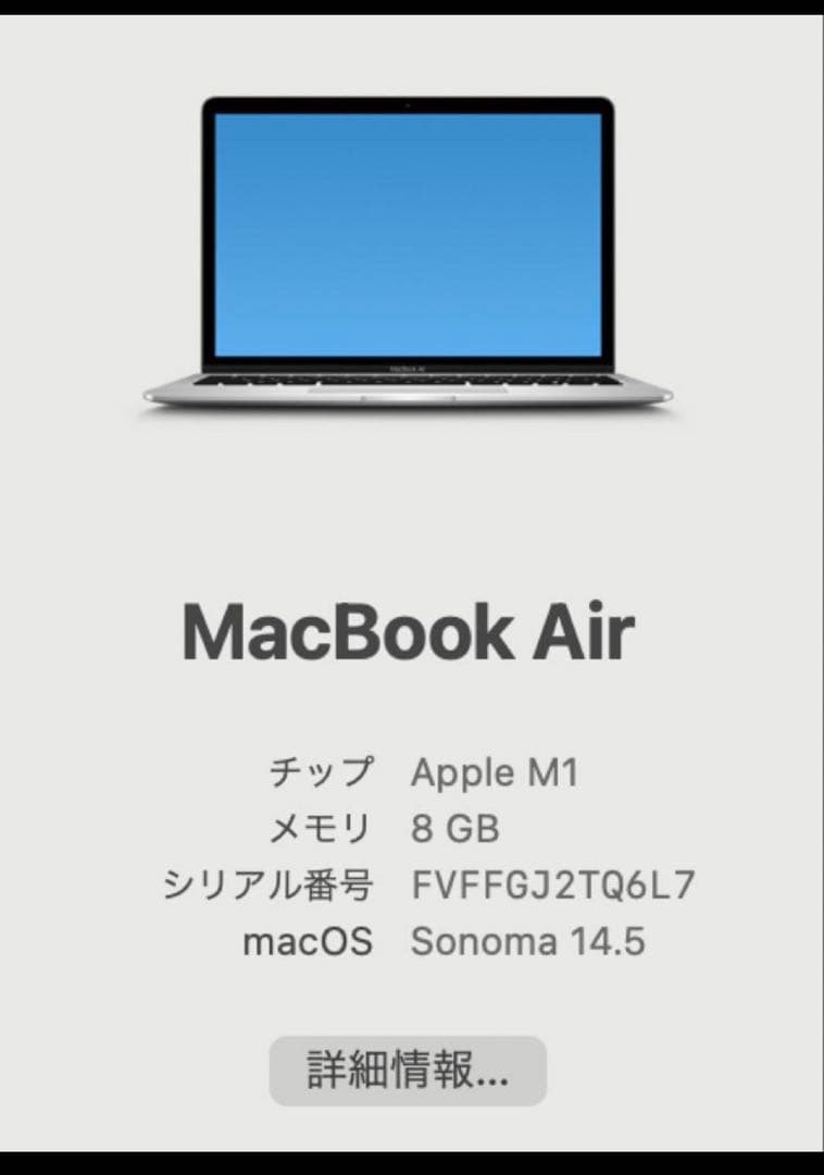 美品 早い者勝ち Apple MacBook Air M1 256GBの通販はau PAY