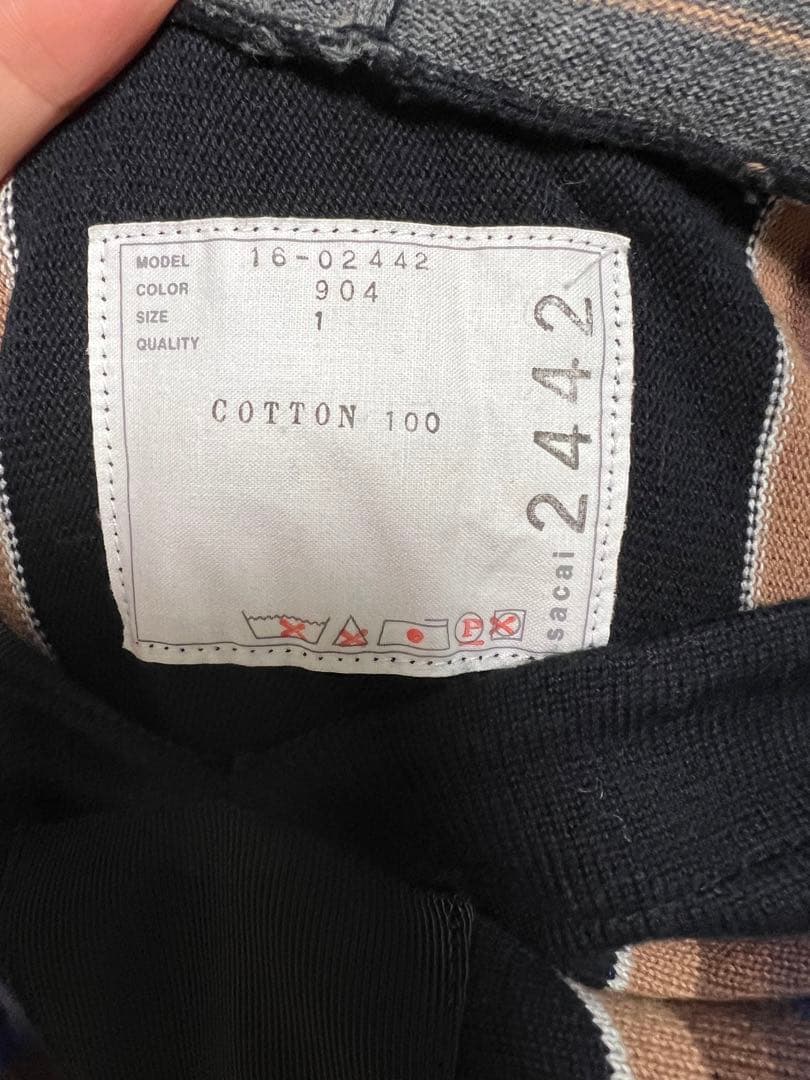 sacai ネイティブ柄 パーカーチュニック ニットワンピース ナバホ