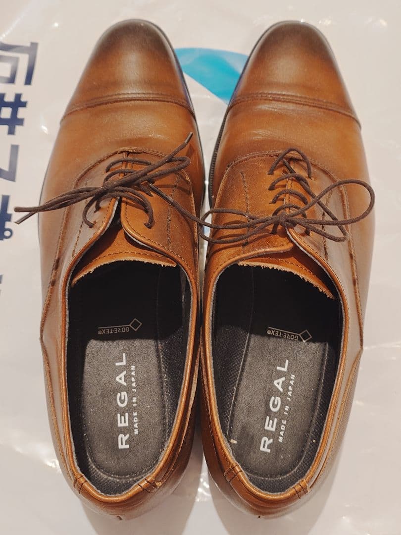 REGAL ブラウン 革靴 ストレートチップ GORE-TEX