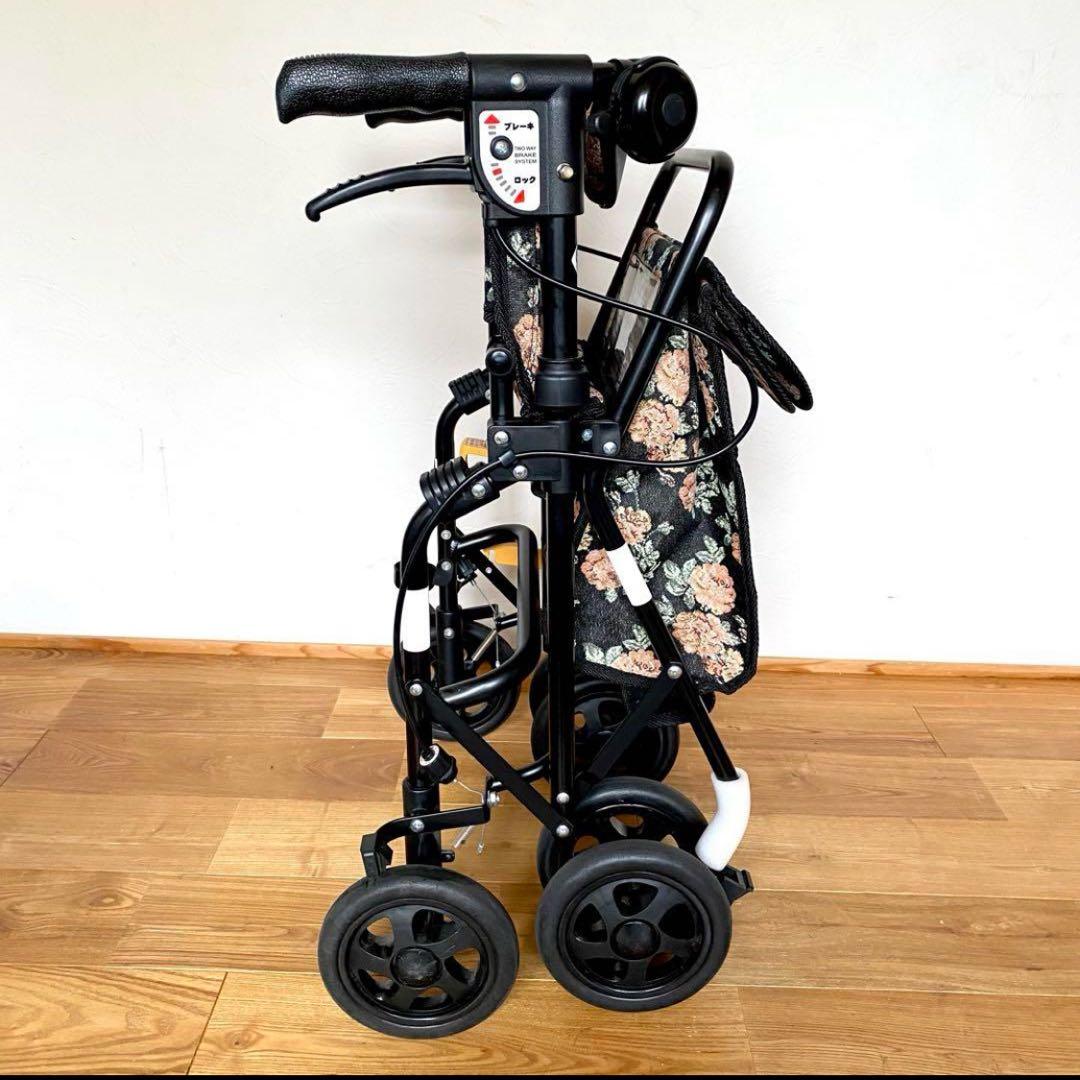 美品 座面付き シルバーカー 折畳式 スカイウォーカーS 島製作所 歩行