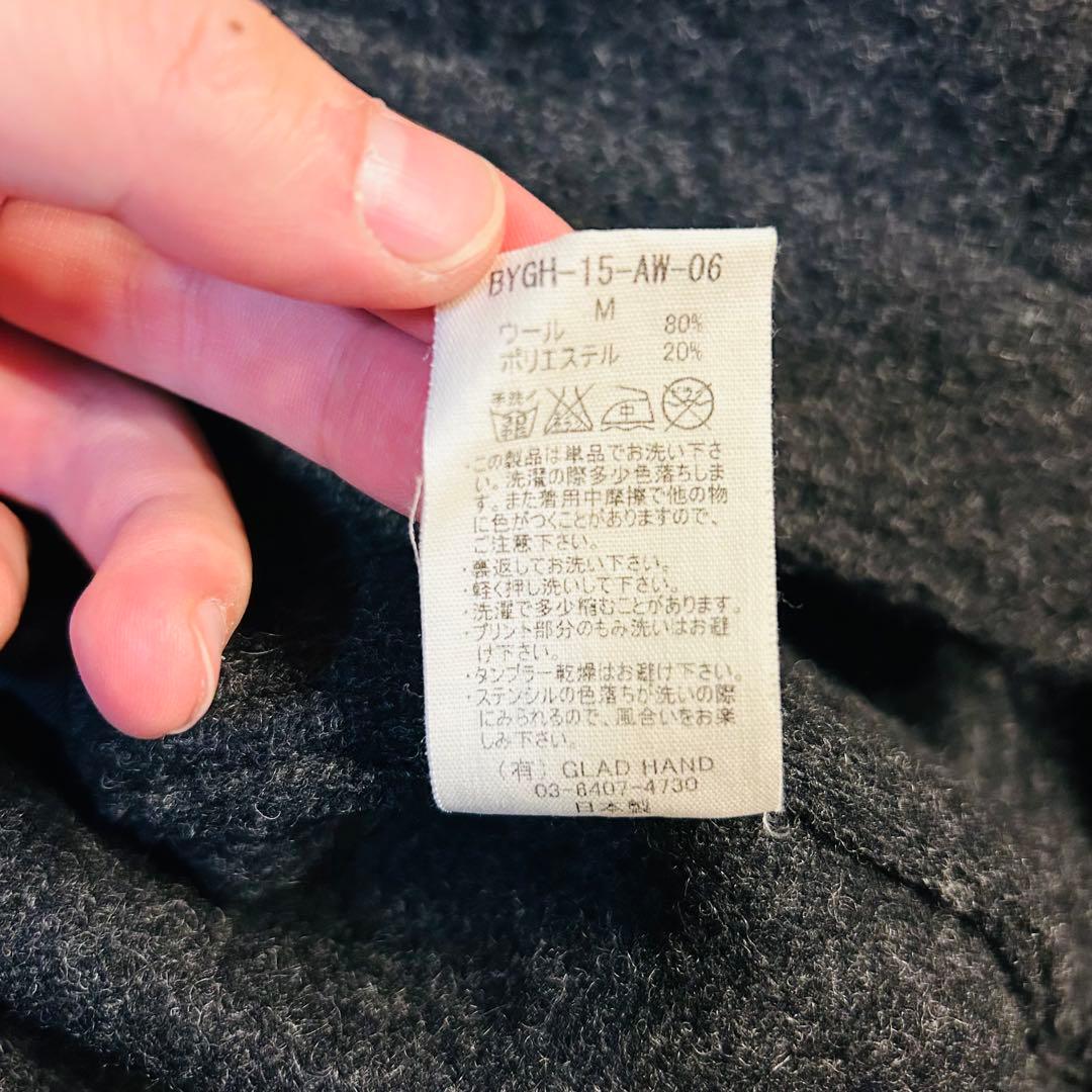 美品】グラッドハンド ダッフルコート M チャコールグレー 日本製